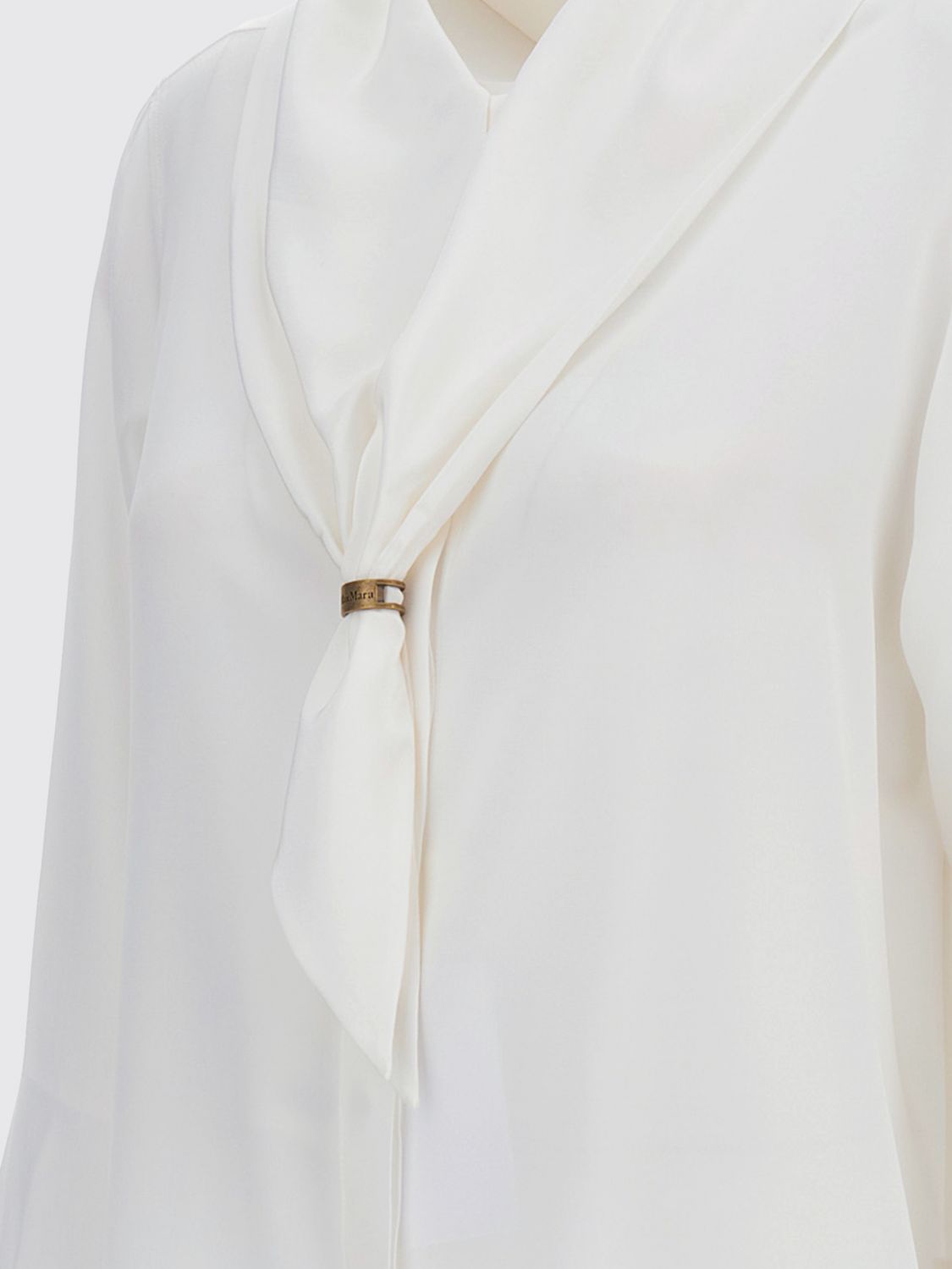 Max Mara Women Pussy-Bow Silk Shirt Max Mara With Long Sleeves MAX MARA