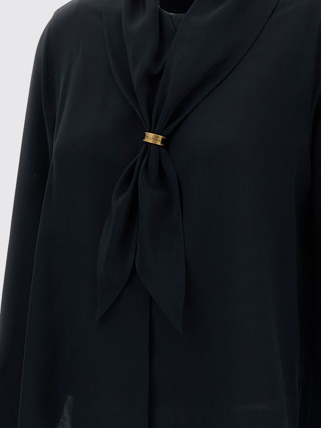 Max Mara Women Pussy-Bow Silk Shirt Max Mara With Long Sleeves MAX MARA