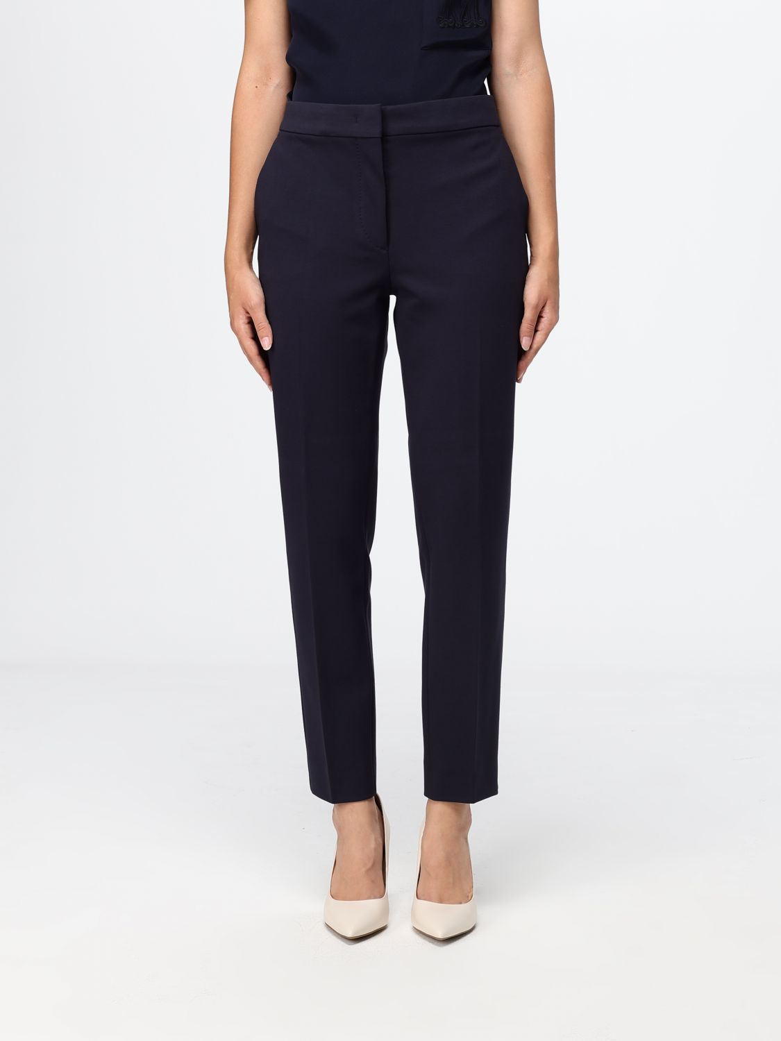 Max Mara Women Max Mara Pegno Slim Fit Chino Trousers In Jersey MAX MARA