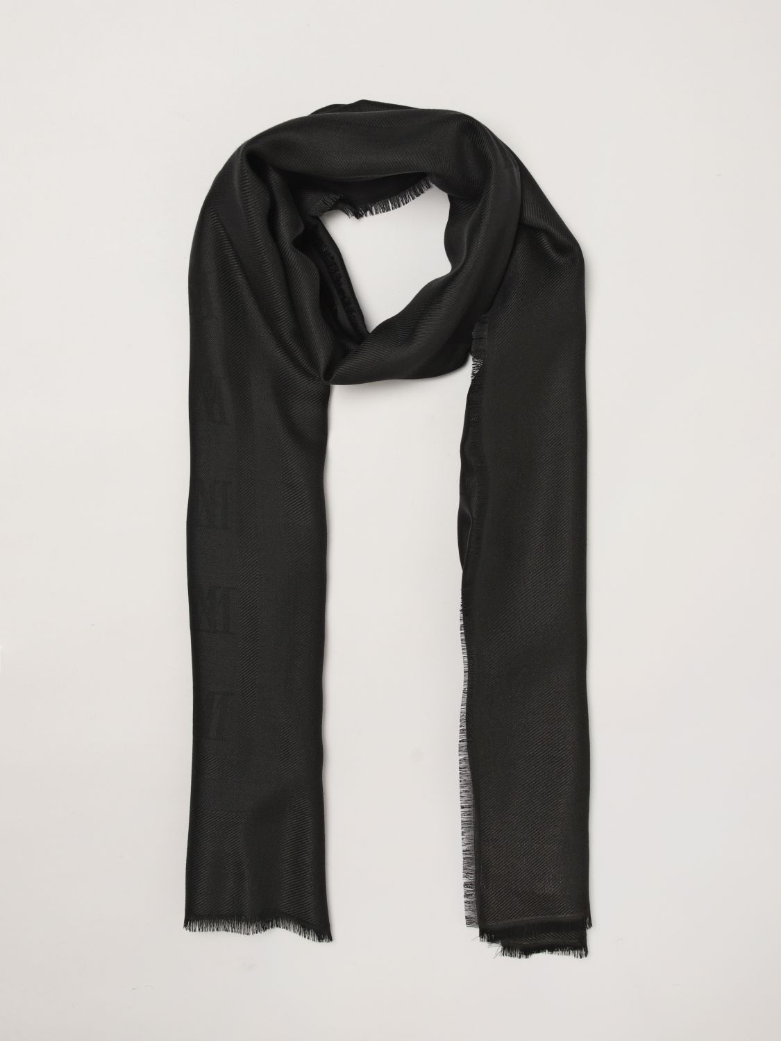 Max Mara Women Jacquard Monogram Wool And Silk Stole Max Mara With Fringes MAX MARA