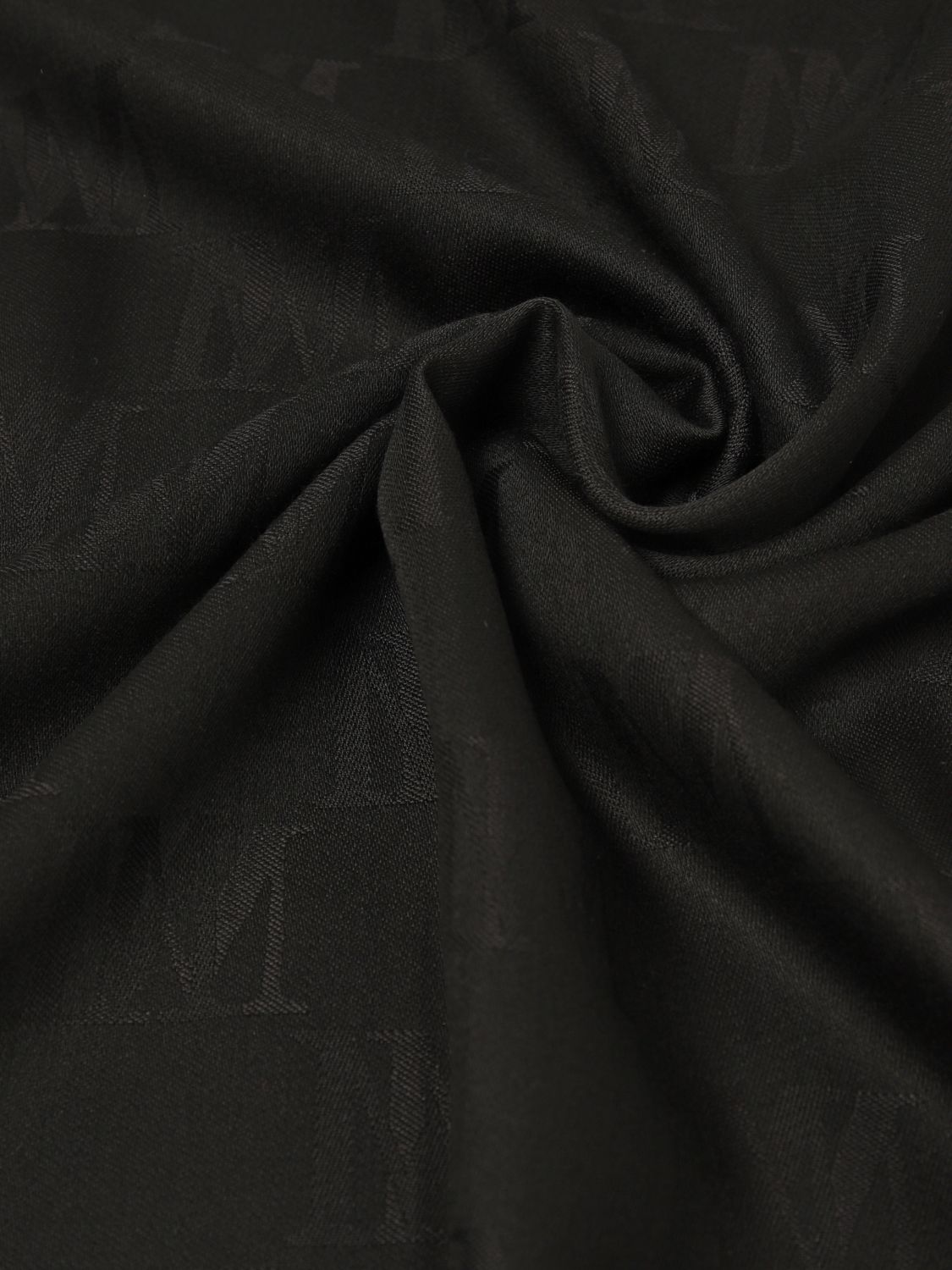 Max Mara Women Jacquard Monogram Wool And Silk Stole Max Mara With Fringes MAX MARA