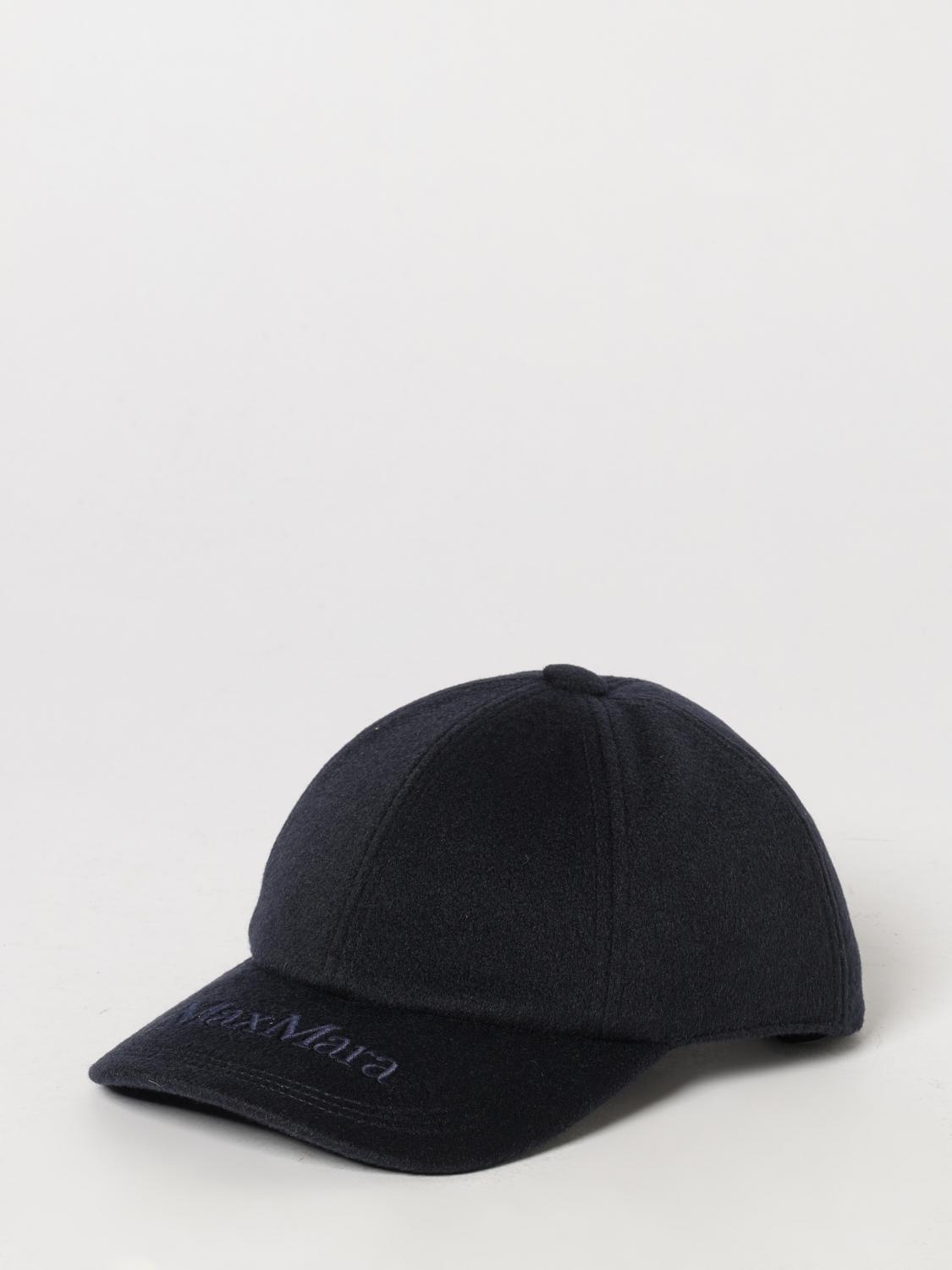 Max Mara Women Max Mara Tonal Embroidered-Logo Cashmere Baseball Cap With Rigid Visor MAX MARA
