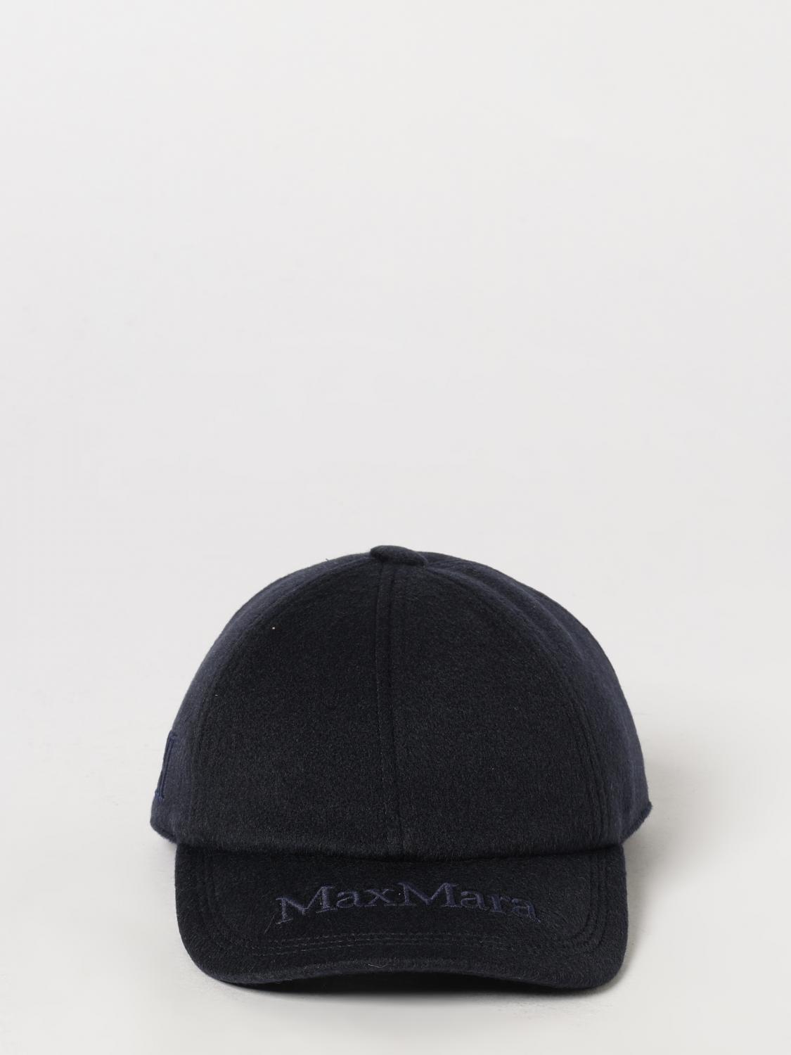 Max Mara Women Max Mara Tonal Embroidered-Logo Cashmere Baseball Cap With Rigid Visor MAX MARA