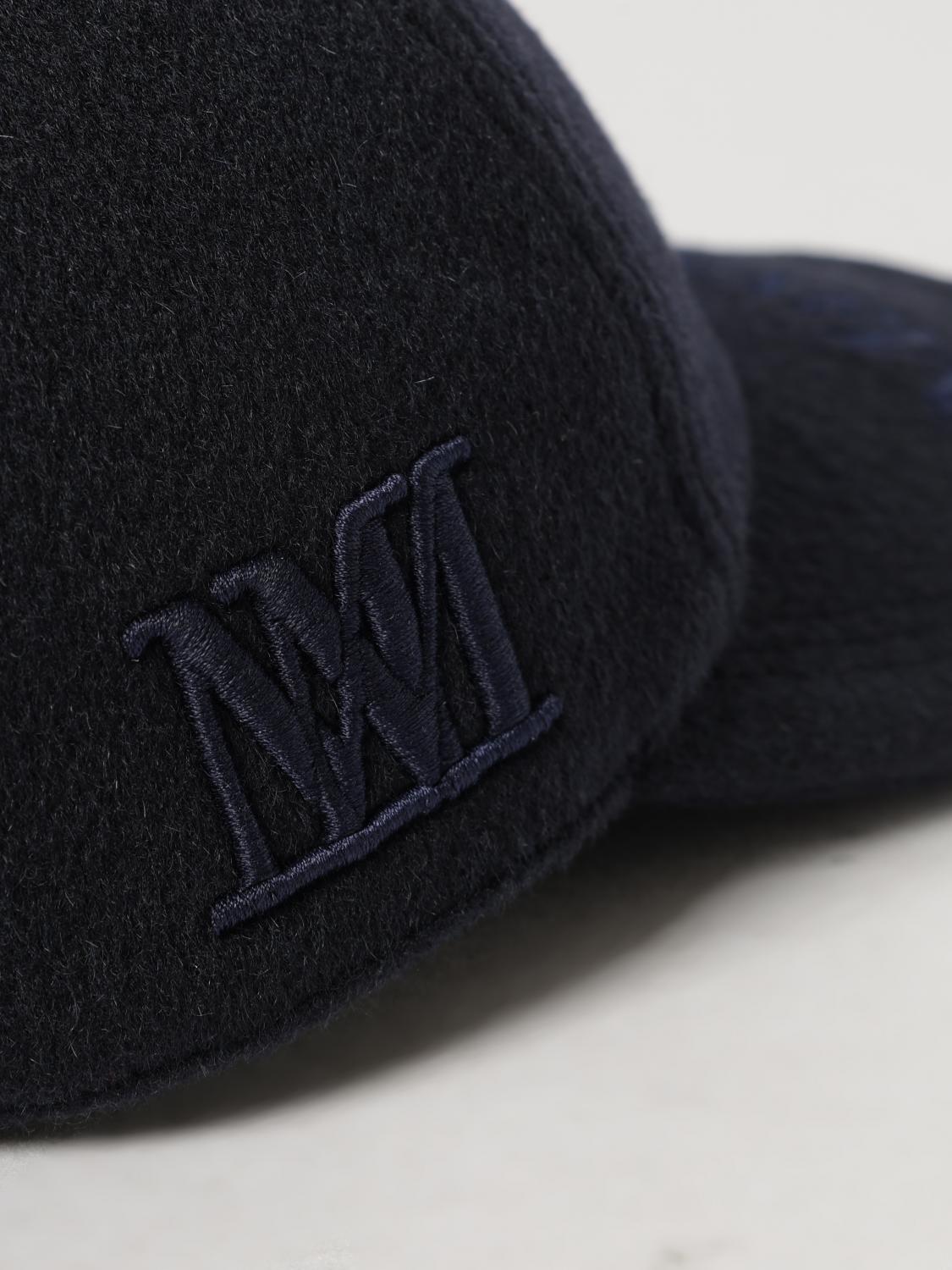 Max Mara Women Max Mara Tonal Embroidered-Logo Cashmere Baseball Cap With Rigid Visor MAX MARA