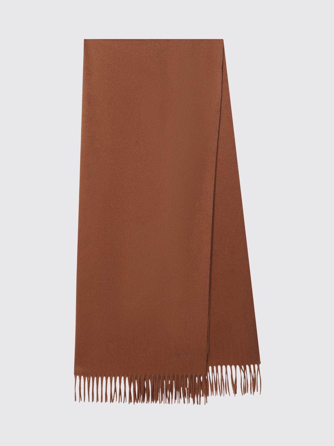 Max Mara Women Baci Pure Cashmere Scarf Max Mara With Embroidered Logo And Fringes MAX MARA