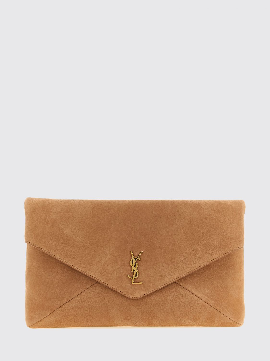 Saint Laurent Clutch Woman Brown SAINT LAURENT