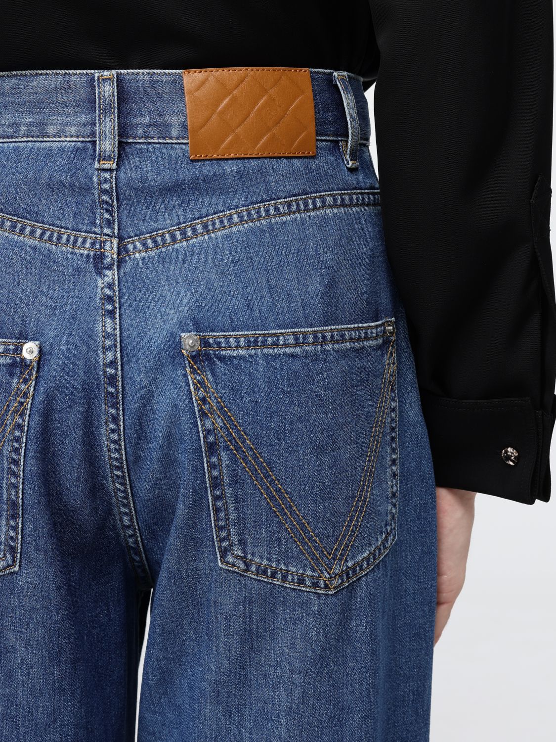 Bottega Veneta Women Bottega Veneta High-Waisted Flared Jeans In Cotton Denim BOTTEGA VENETA