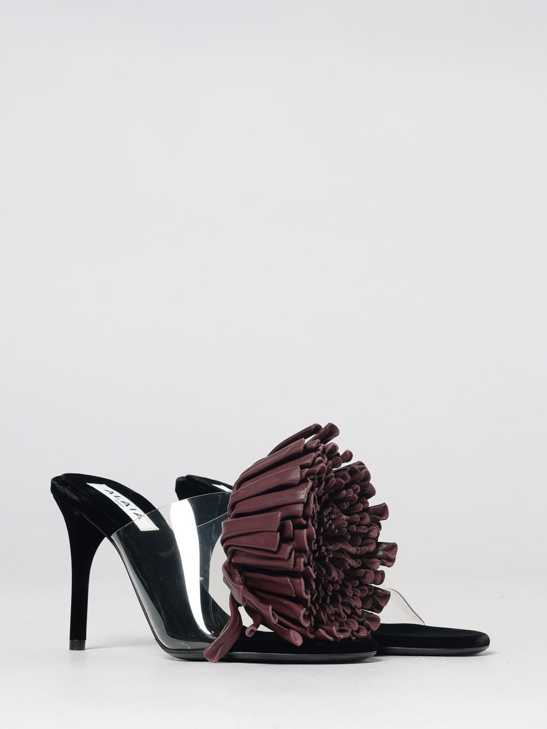 AlaiA Women Alaia Lambskin Mules With Fringes And High Stiletto Heel ALAIA
