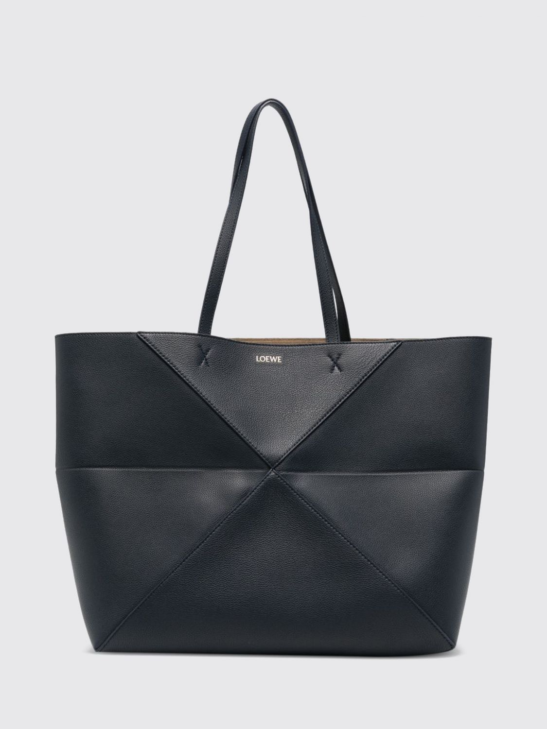Loewe Women Loewe Large Puzzle Fold Calfskin Leather Tote Bag With Laminated Logo LOEWE