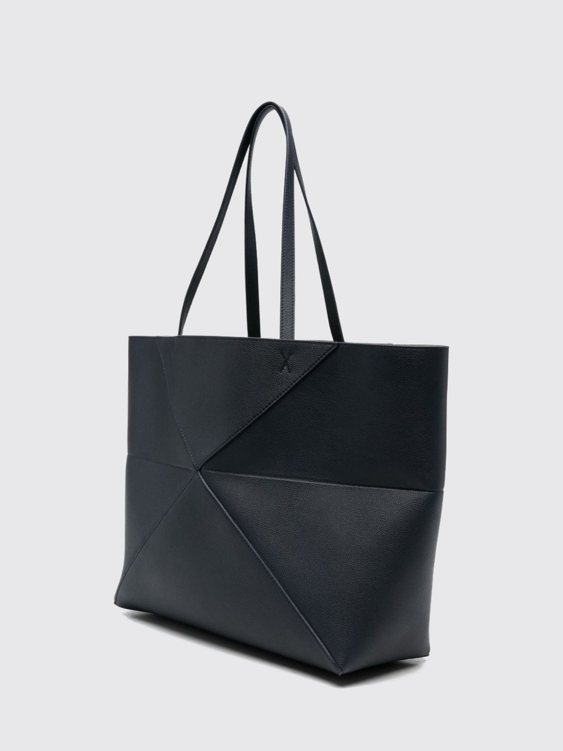 Loewe Women Loewe Large Puzzle Fold Calfskin Leather Tote Bag With Laminated Logo LOEWE