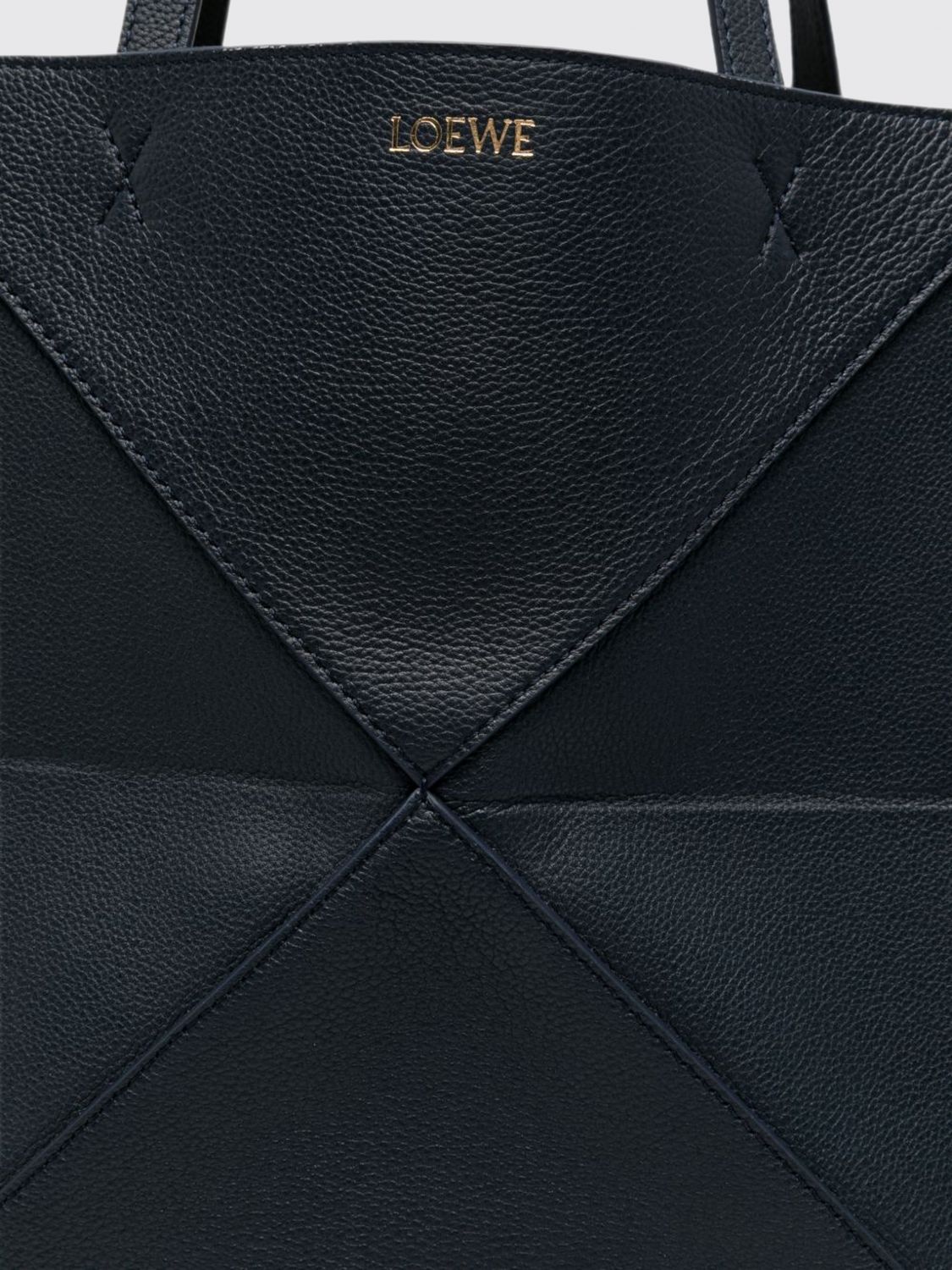 Loewe Women Loewe Large Puzzle Fold Calfskin Leather Tote Bag With Laminated Logo LOEWE