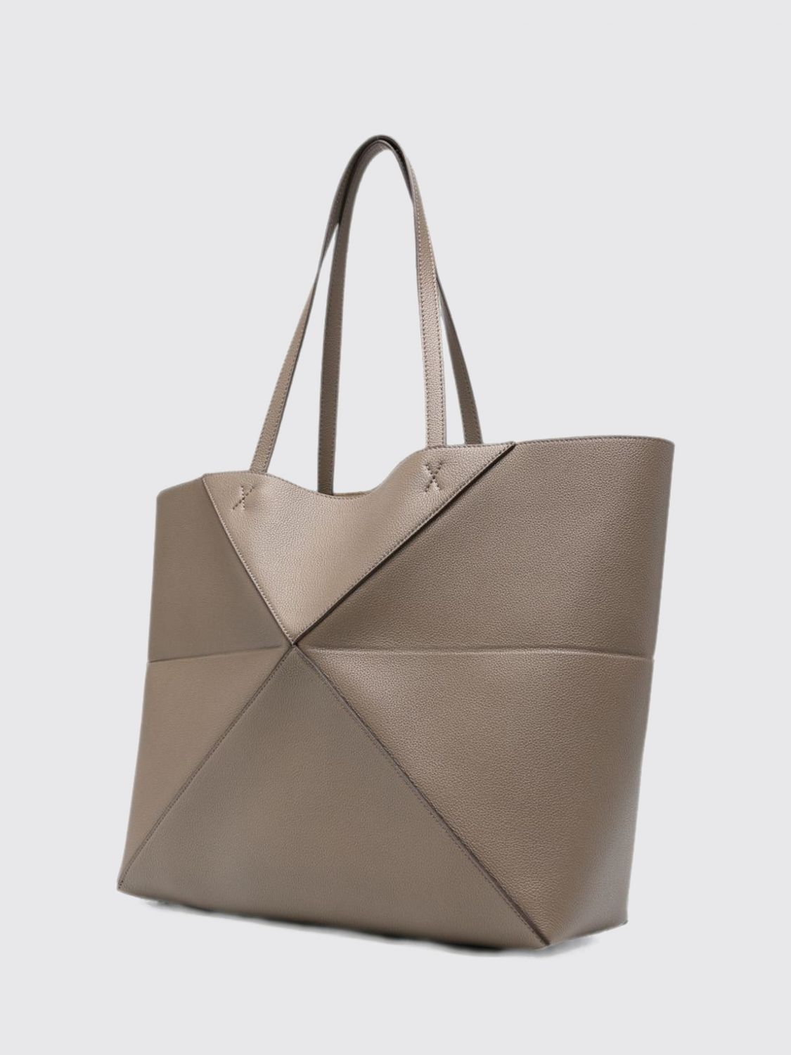 Loewe Women Loewe Large Puzzle Fold Calfskin Leather Tote Bag With Laminated Logo LOEWE