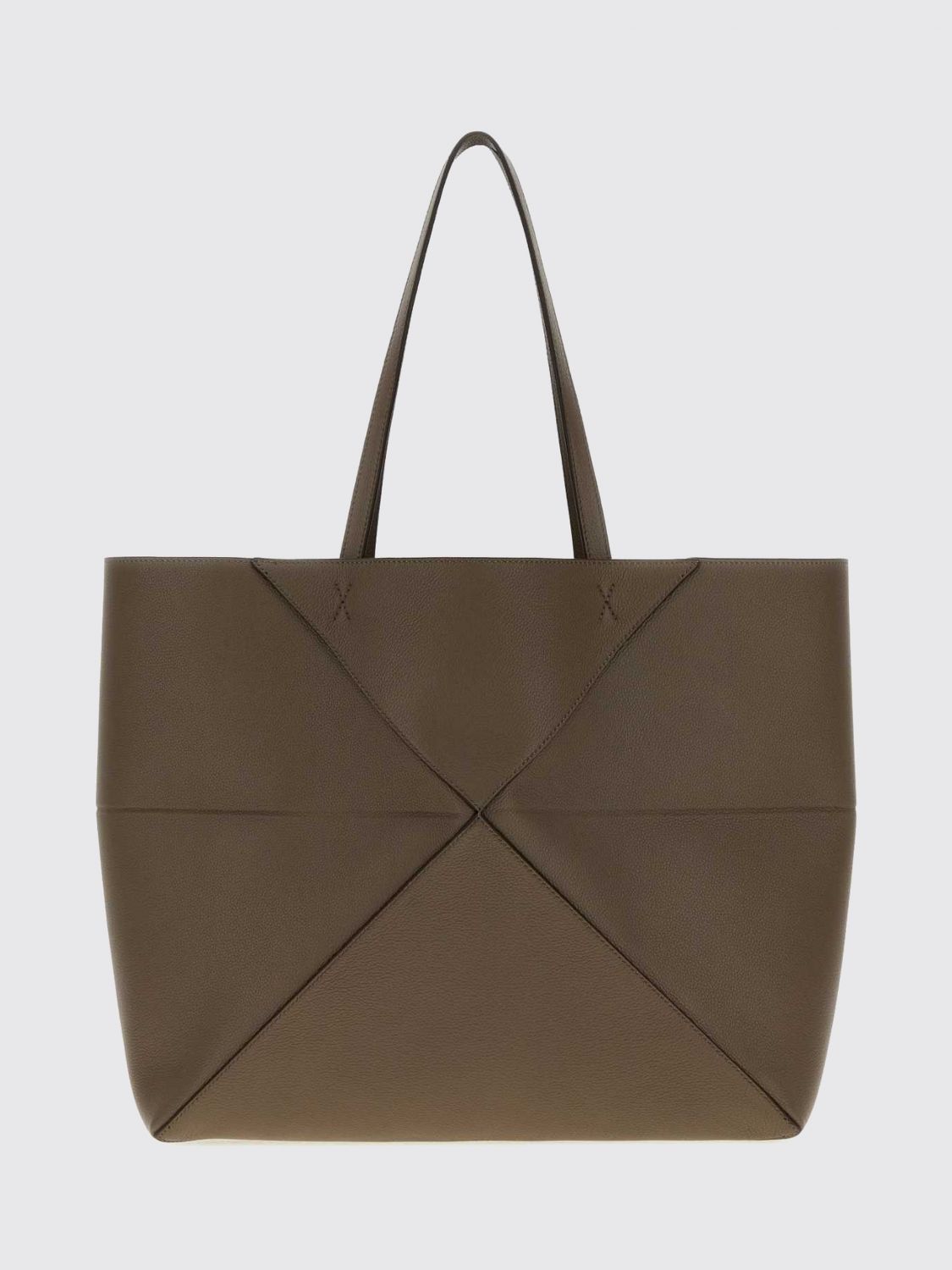 Loewe Women Loewe Large Puzzle Fold Calfskin Leather Tote Bag With Laminated Logo LOEWE