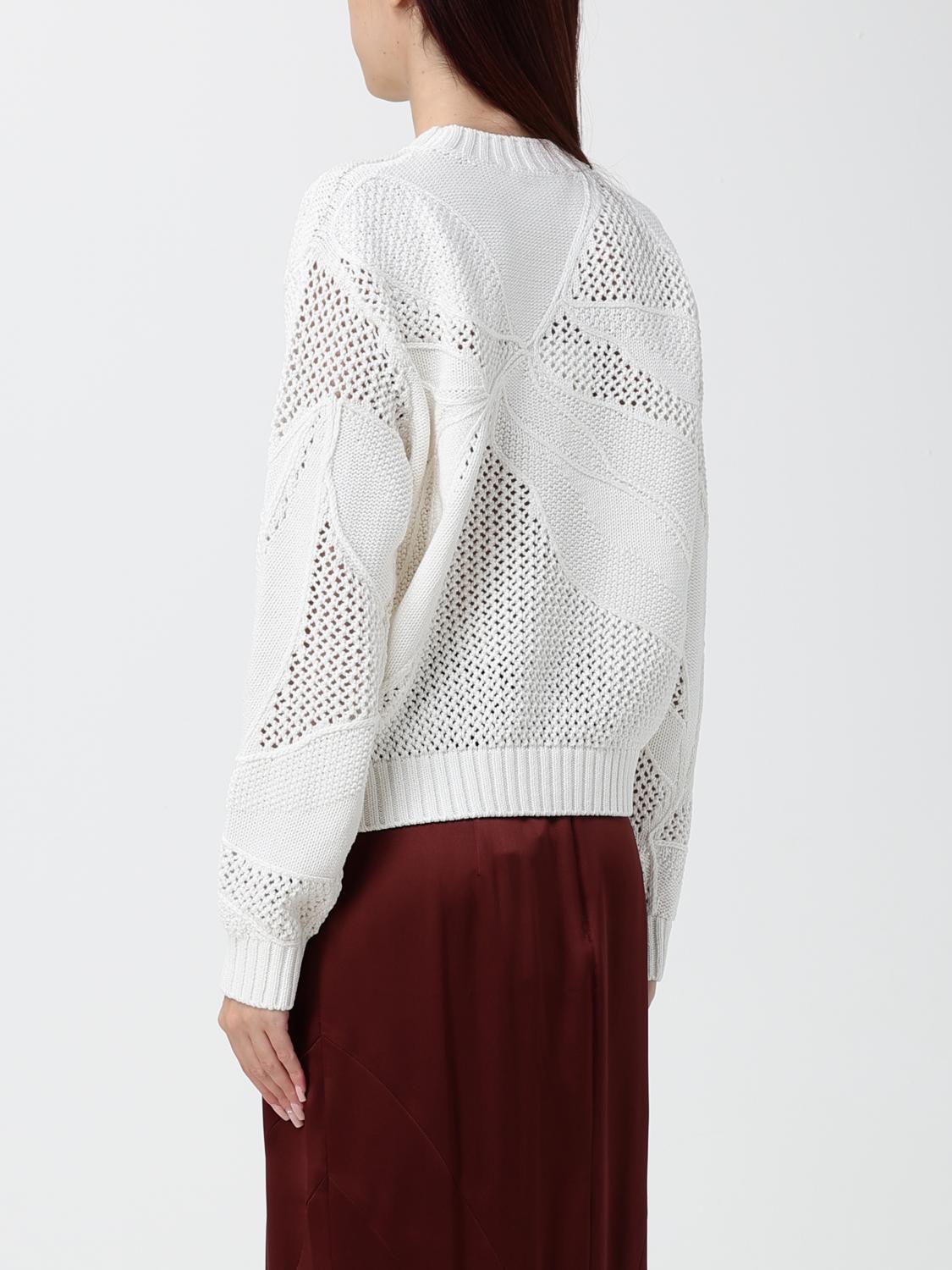 Max Mara Women Max Mara Openwork Cotton Crew-Neck Jumper With Embroidered Monogram MAX MARA