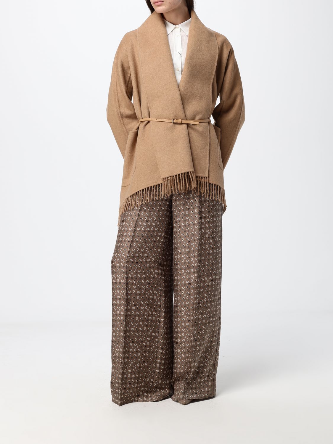Max Mara Women Max Mara Vischio Silk Palazzo Trousers With Paisley Print MAX MARA