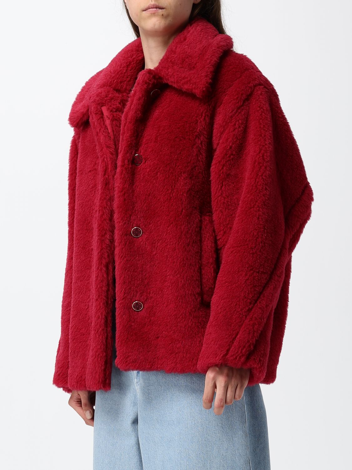 Max Mara Women Max Mara Alpaca And Wool Teddy Jacket With Concealed Closure MAX MARA