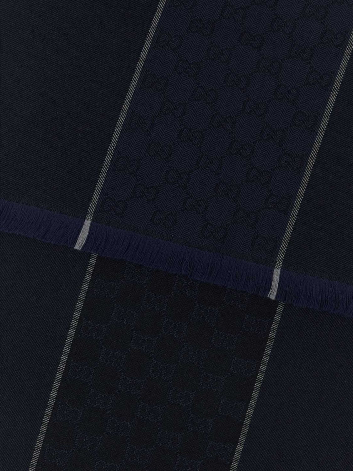 Gucci Men Gucci Double-Faced Jacquard Gg Wool Scarf GUCCI