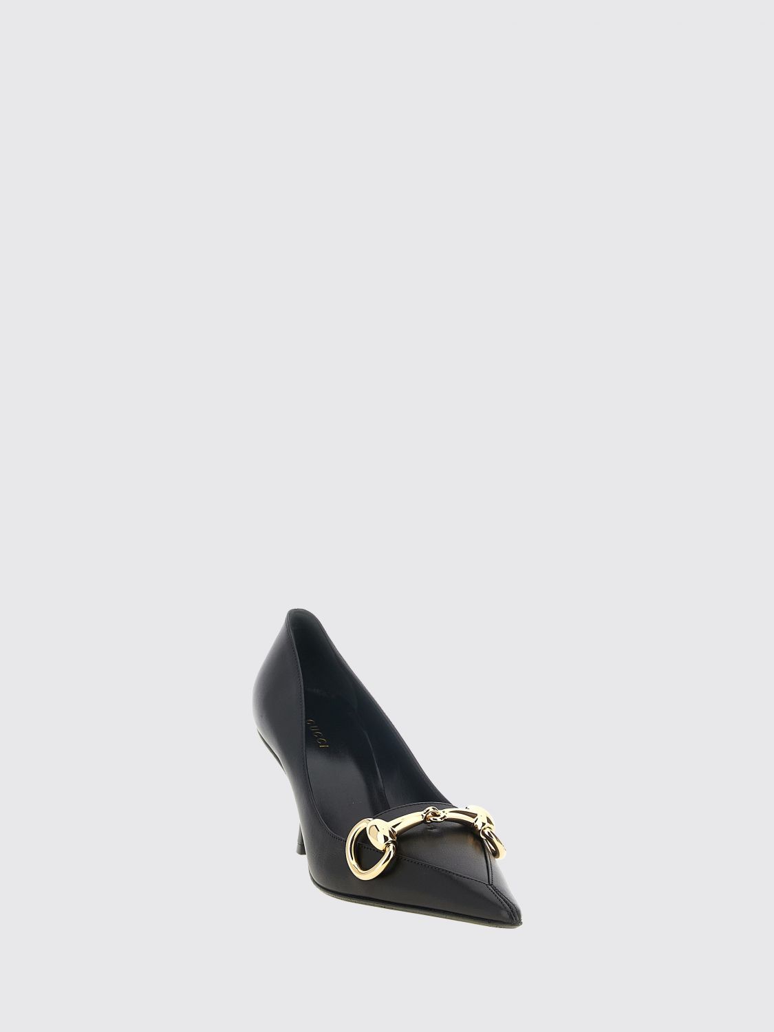 Gucci Women Boulevard Smooth Leather Pumps Gucci With Horsebit Detail And Mid-Heel GUCCI