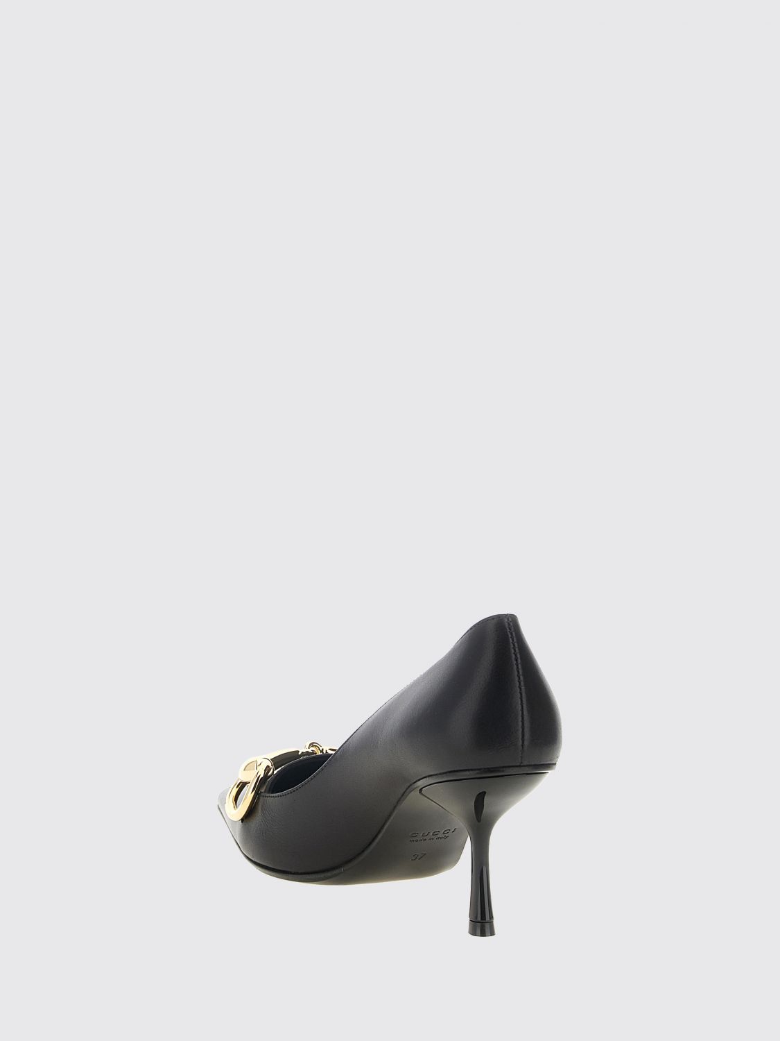 Gucci Women Boulevard Smooth Leather Pumps Gucci With Horsebit Detail And Mid-Heel GUCCI