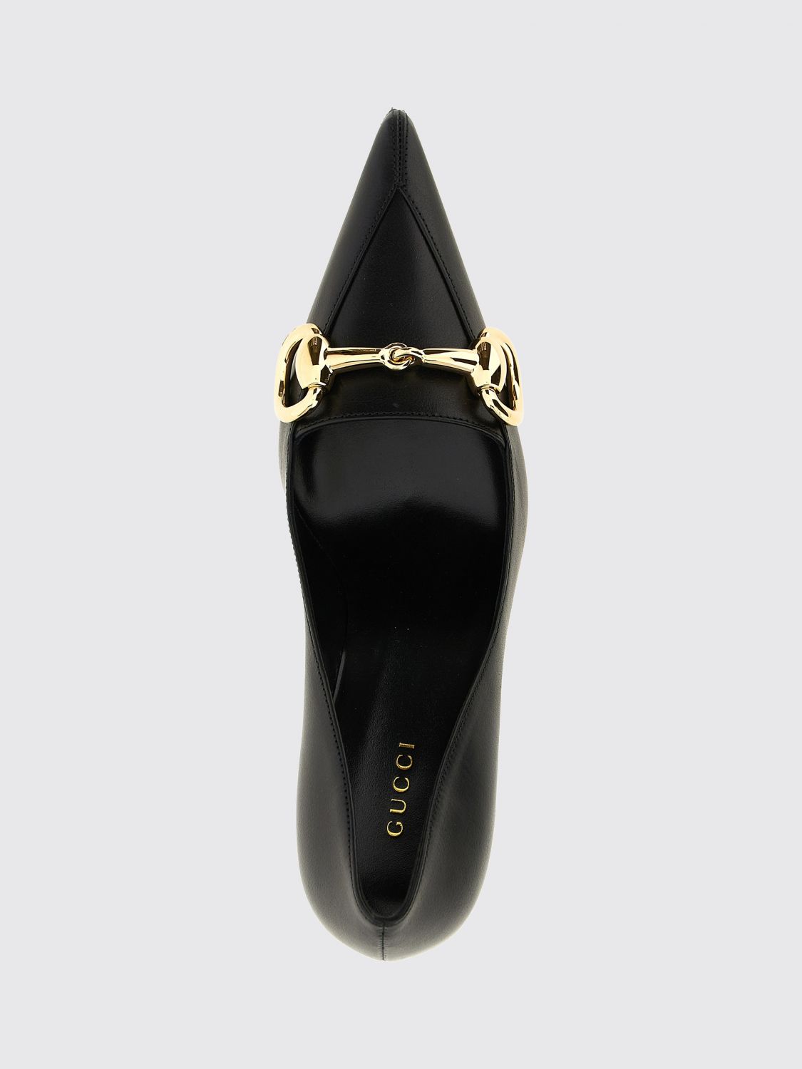 Gucci Women Boulevard Smooth Leather Pumps Gucci With Horsebit Detail And Mid-Heel GUCCI