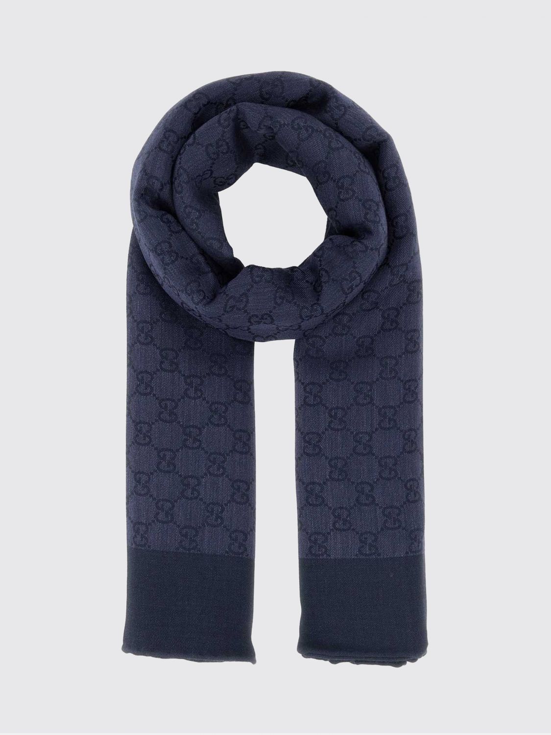 Gucci Men Gucci Jacquard Gg Wool And Silk-Blend Scarf GUCCI