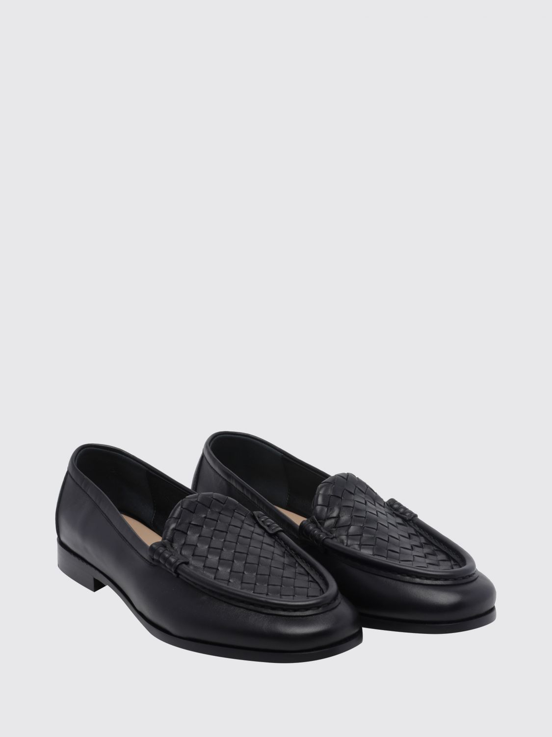 Silenzio Bottega Veneta Intrecciato Lambskin Leather Loafers BOTTEGA VENETA