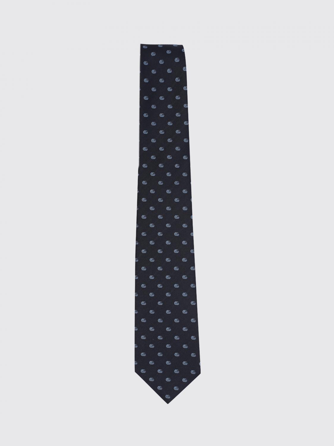 Gucci Men Gucci Pure Silk Tie With All-Over Gg Monogram Pattern GUCCI