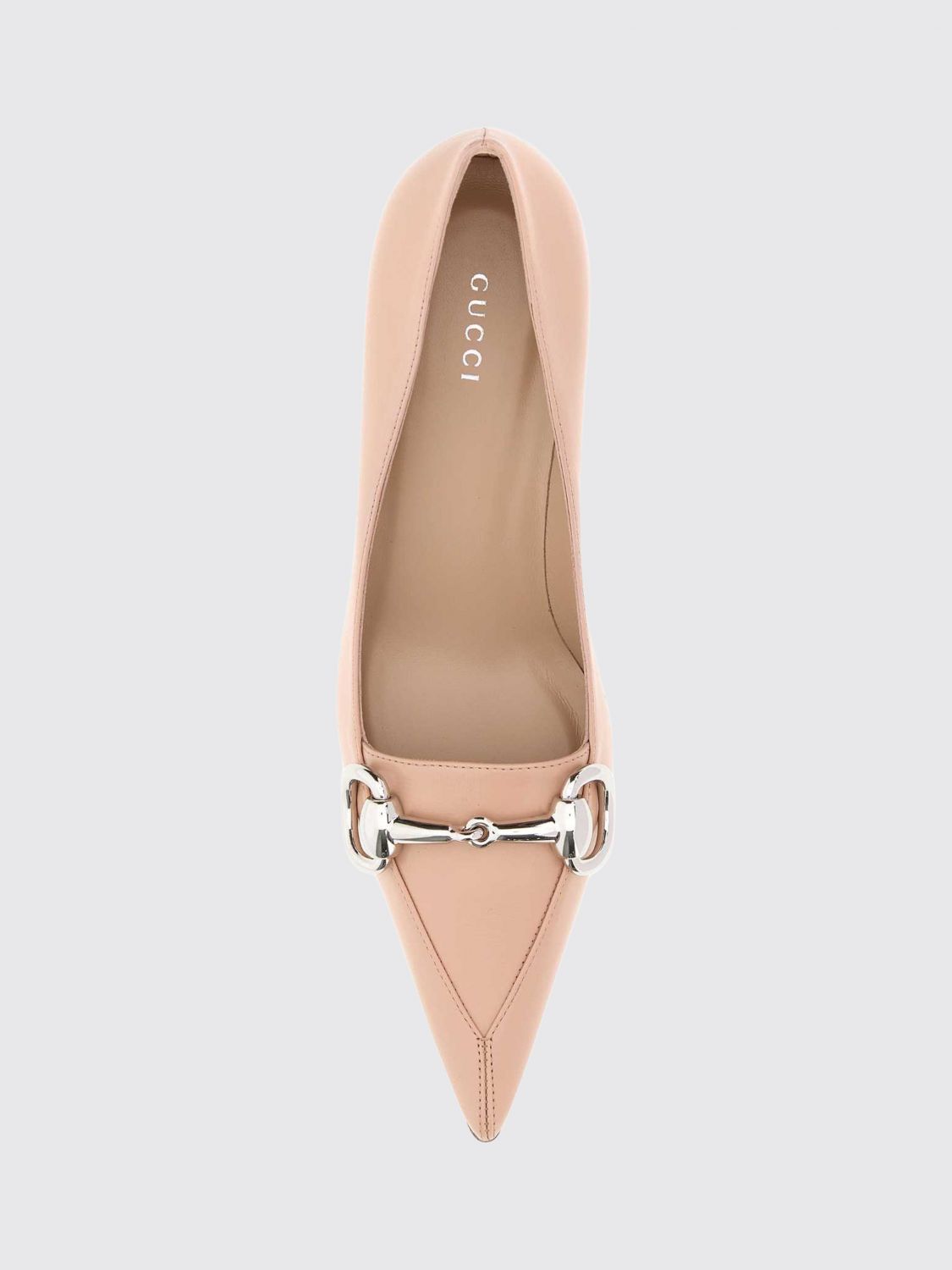 Gucci Women Gucci High-Heel Pumps In Smooth Leather With Horsebit Detail GUCCI