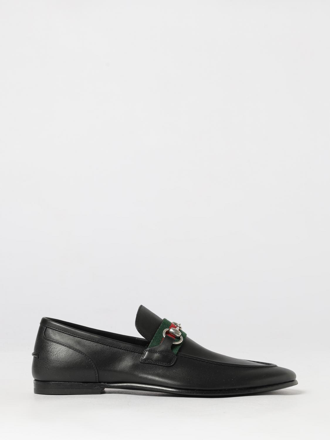 Como Leather Loafers Gucci With Horsebit Detail And Web Stripe GUCCI