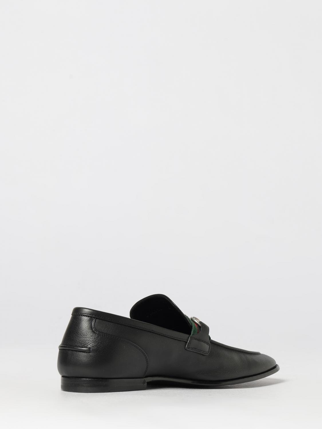 Como Leather Loafers Gucci With Horsebit Detail And Web Stripe GUCCI