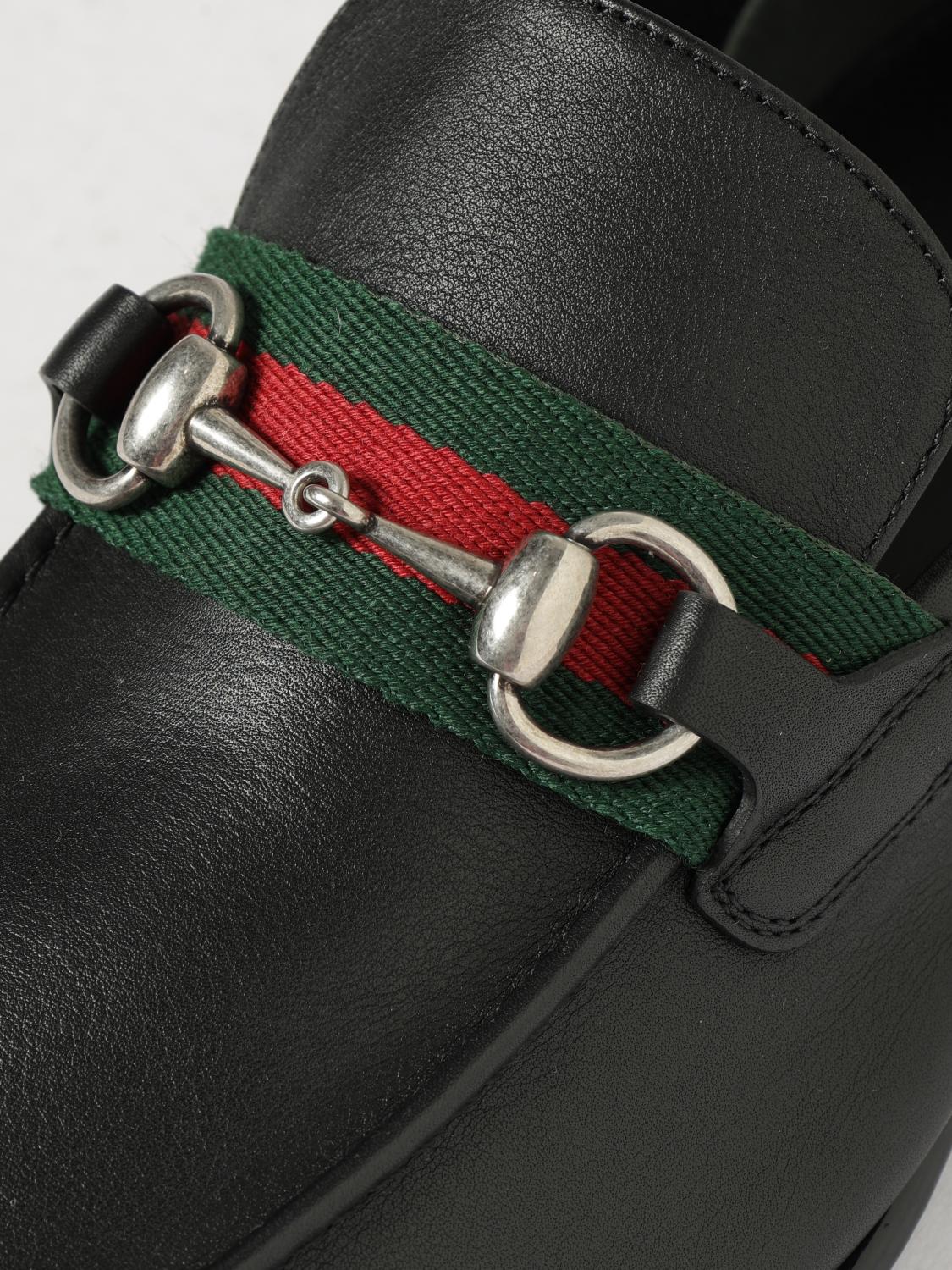 Gucci Men Como Leather Loafers Gucci With Horsebit Detail And Web Stripe GUCCI