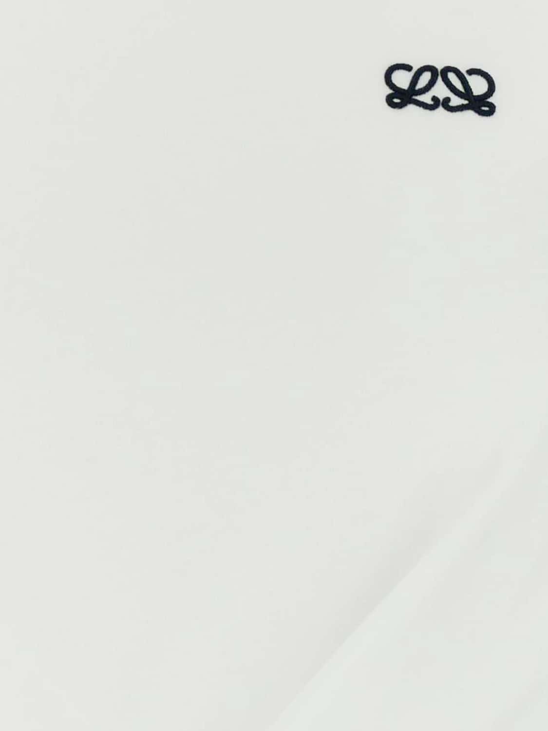 Loewe Women Loewe Draped Cotton T-Shirt With Logo And Asymmetrical Hem LOEWE