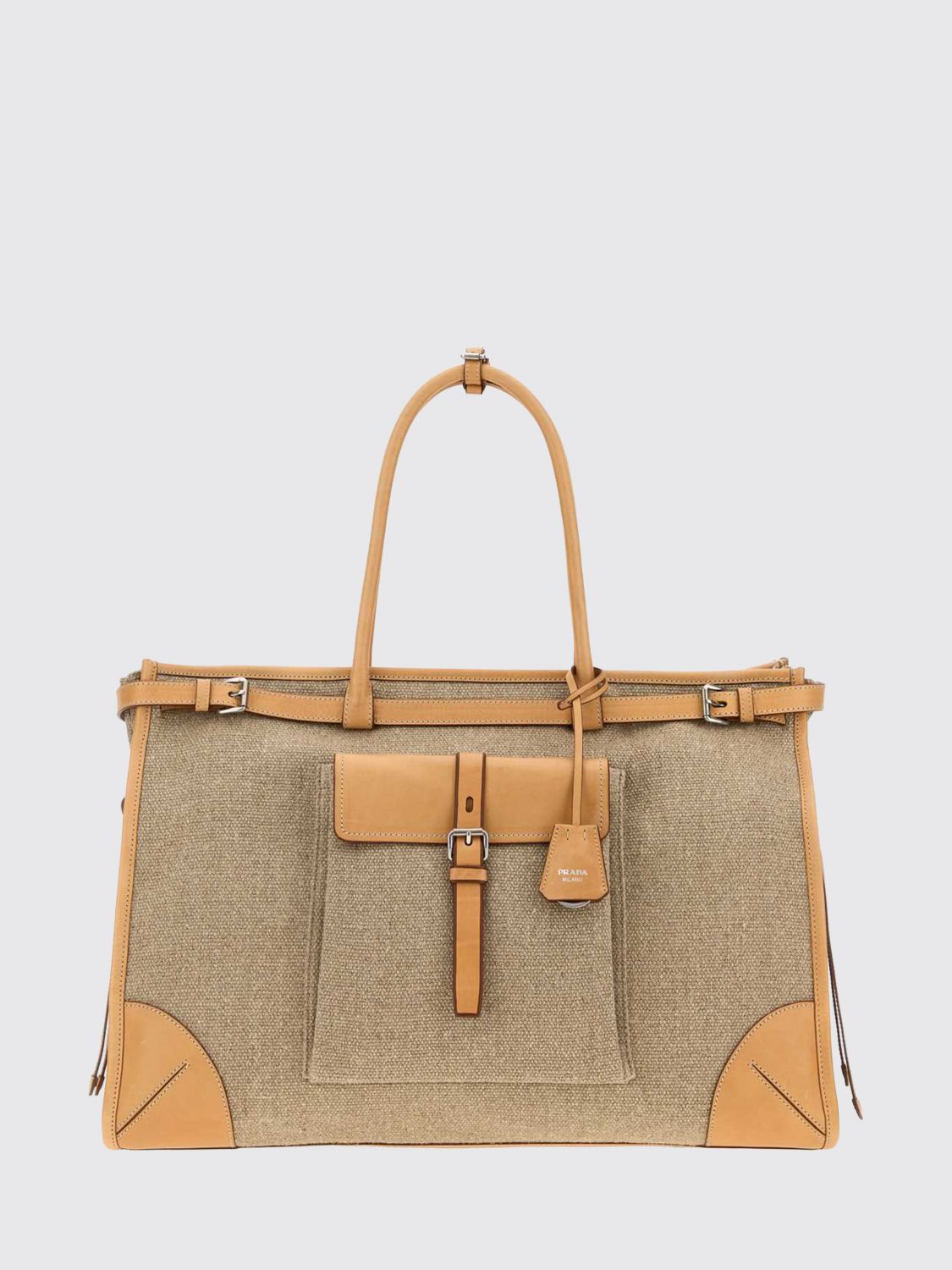 Prada Shoulder Bag Men Beige PRADA