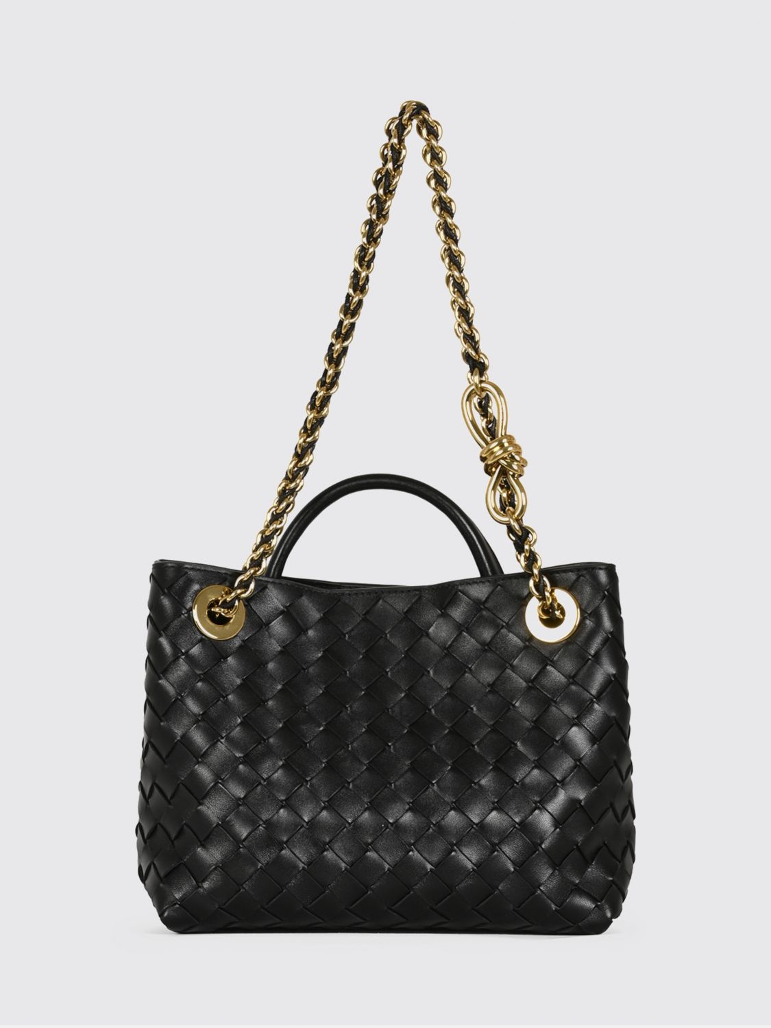 Bottega Veneta Women Andiamo Intrecciato Lambskin Handbag Bottega Veneta.