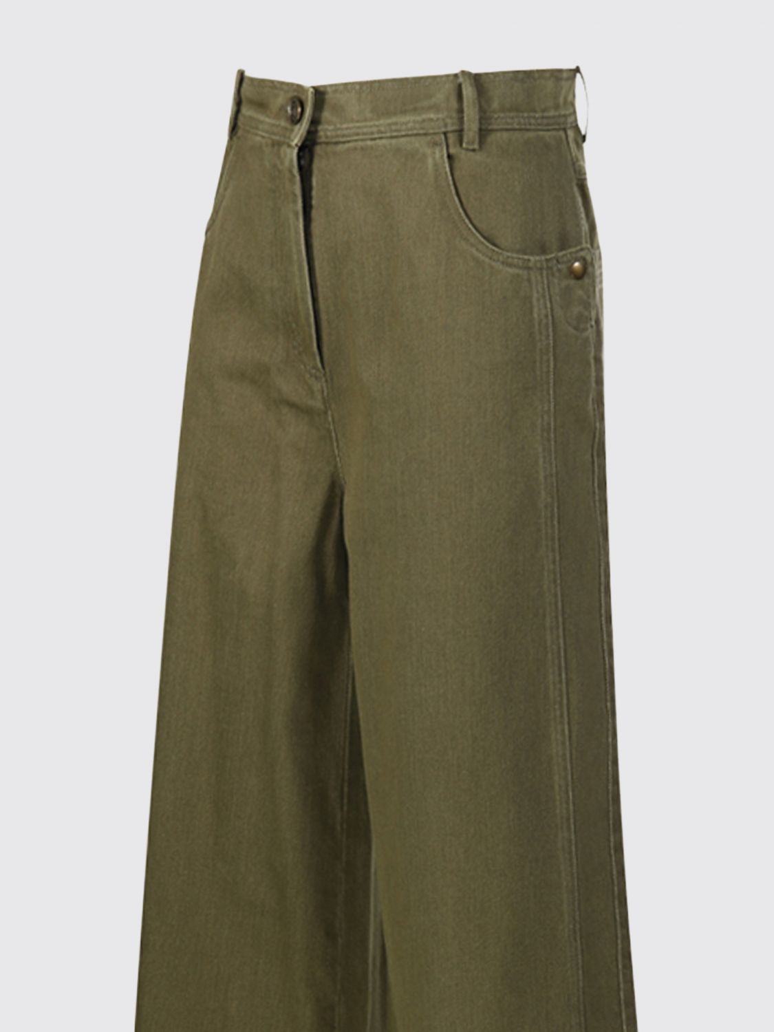 Max Mara Women Max Mara High-Waisted Wide Leg Jeans In Cotton Denim MAX MARA