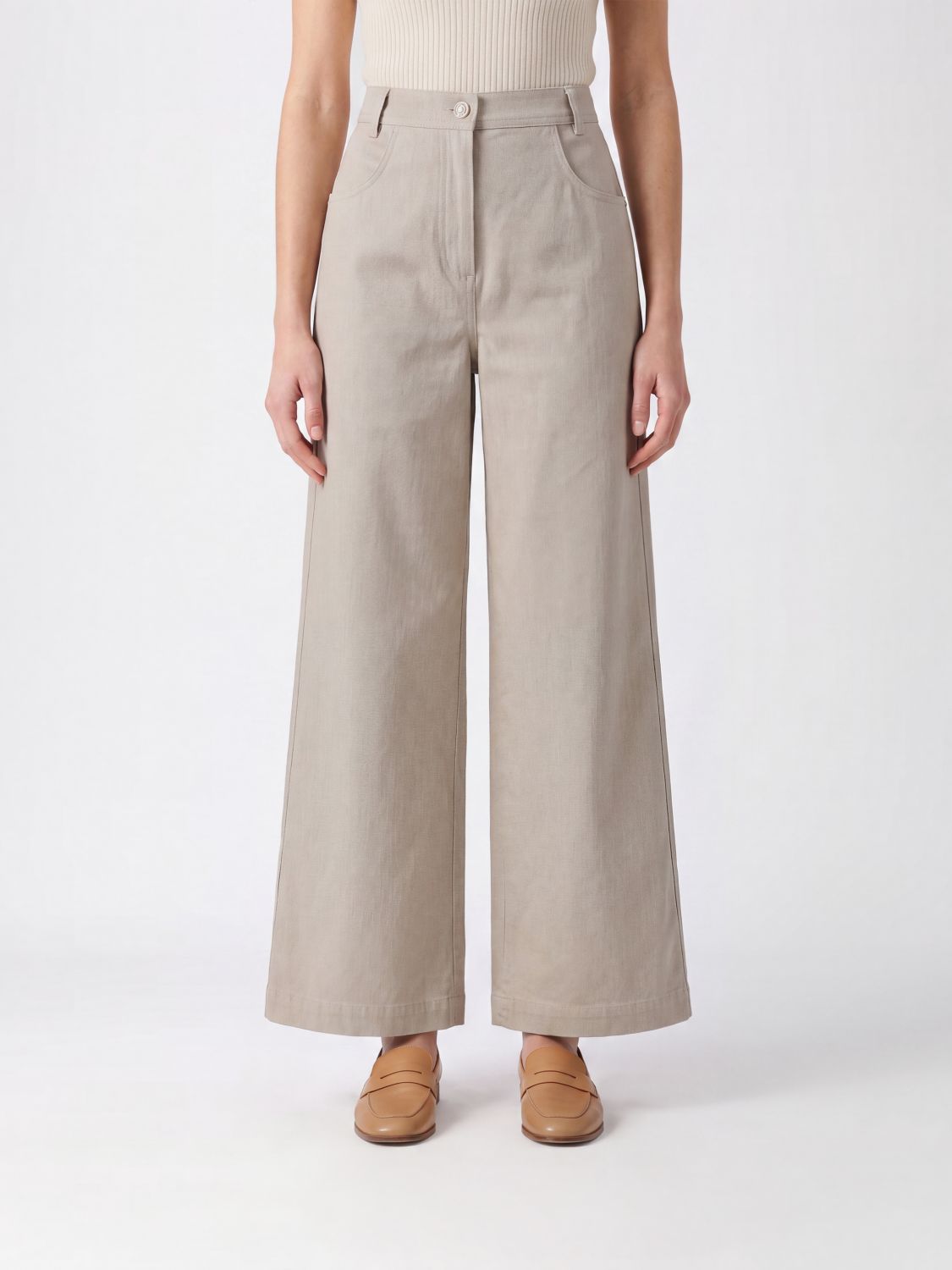 Max Mara Jeans Woman Beige MAX MARA