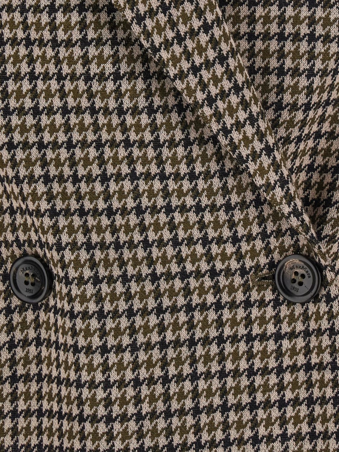 Max Mara Women Slim Fit Houndstooth Double-Breasted Blazer Max Mara In Viscose Blend MAX MARA