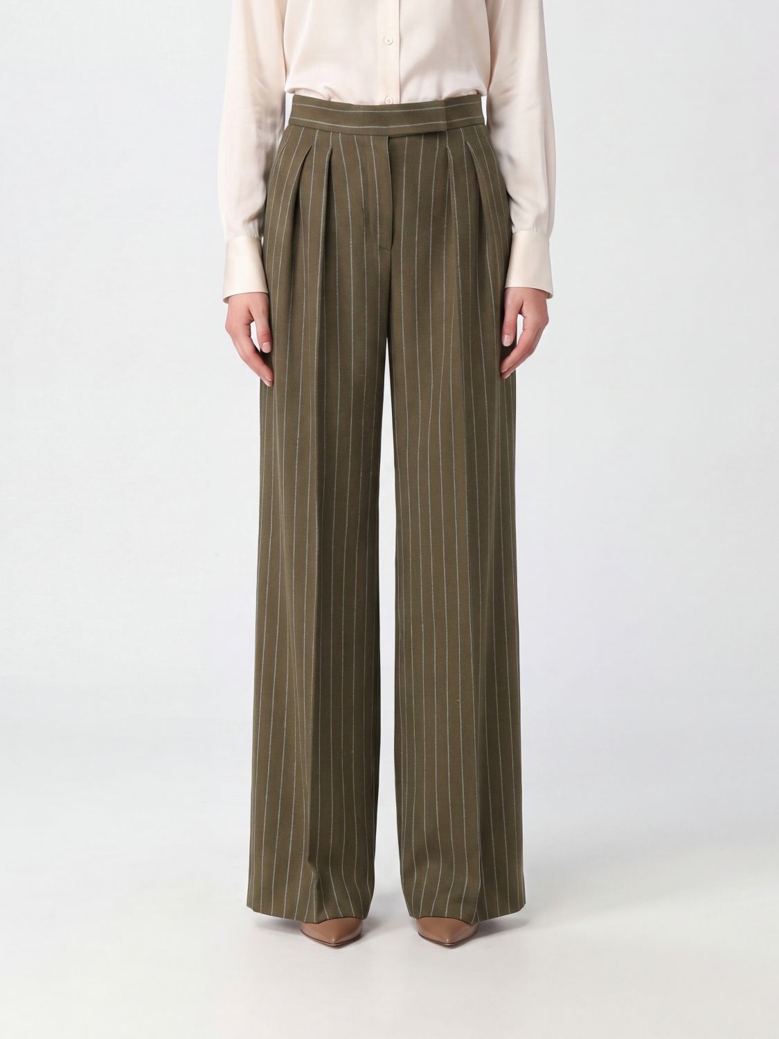 Max Mara Pants Woman Beige MAX MARA