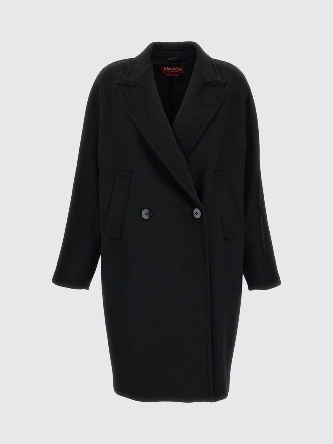 Max Mara Studio Coat Woman Black MAX MARA STUDIO