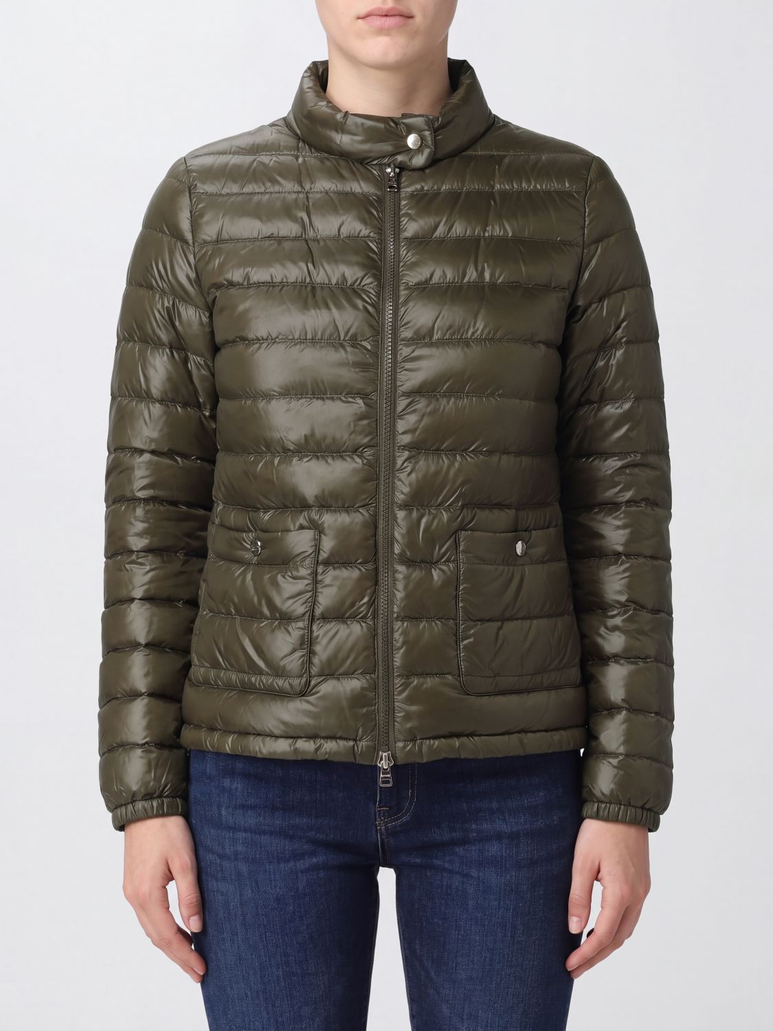 Herno Women Green Puffer Jacket With Quilted Design For Men HERNO
