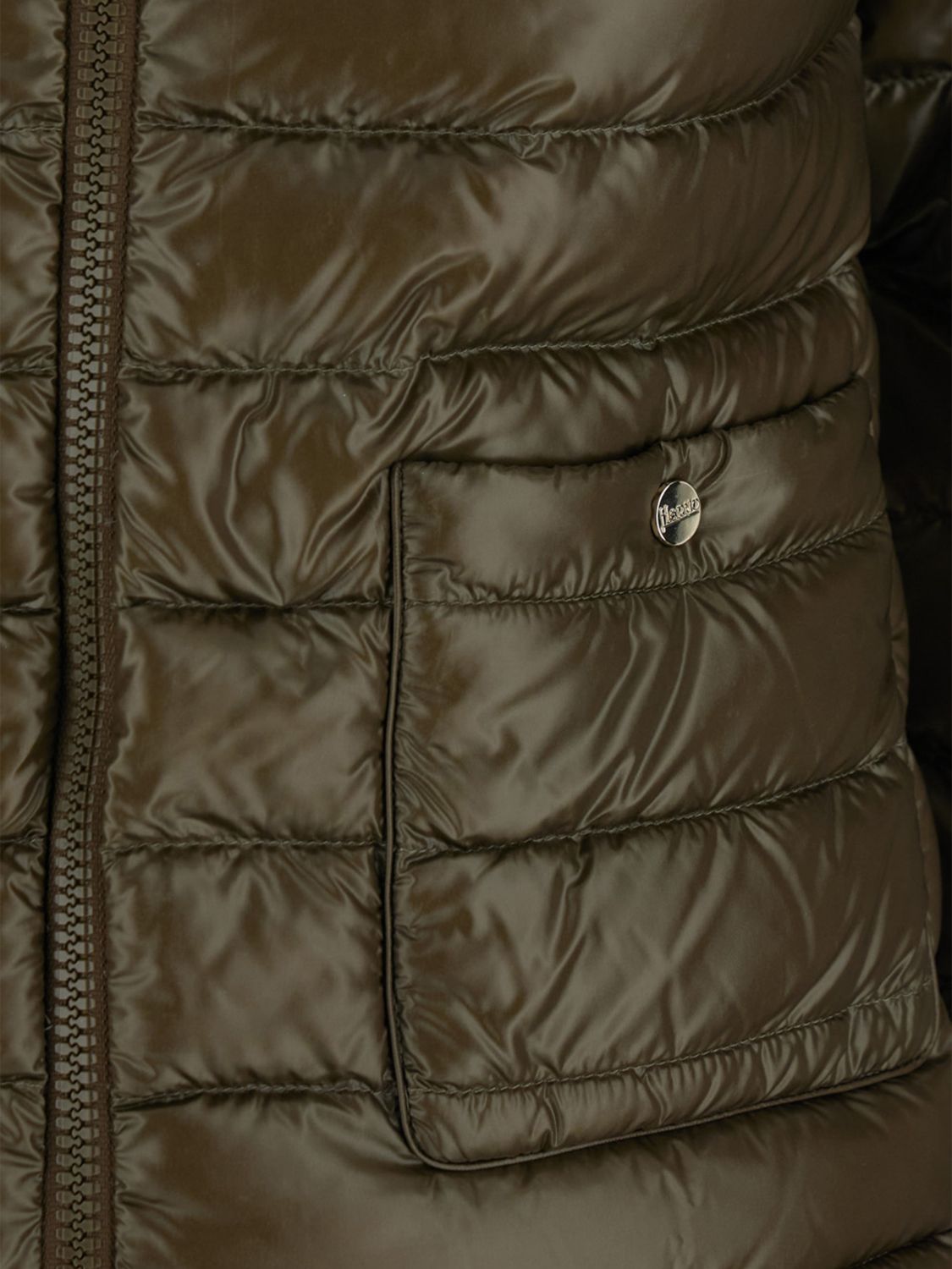 Herno Women Green Puffer Jacket With Quilted Design For Men HERNO