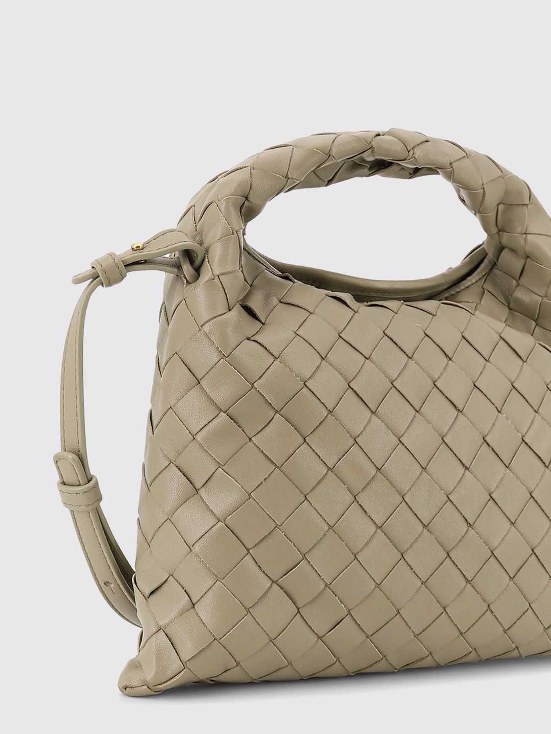 Bottega Veneta Women Small Hop Intrecciato Calfskin Handbag Bottega Veneta
