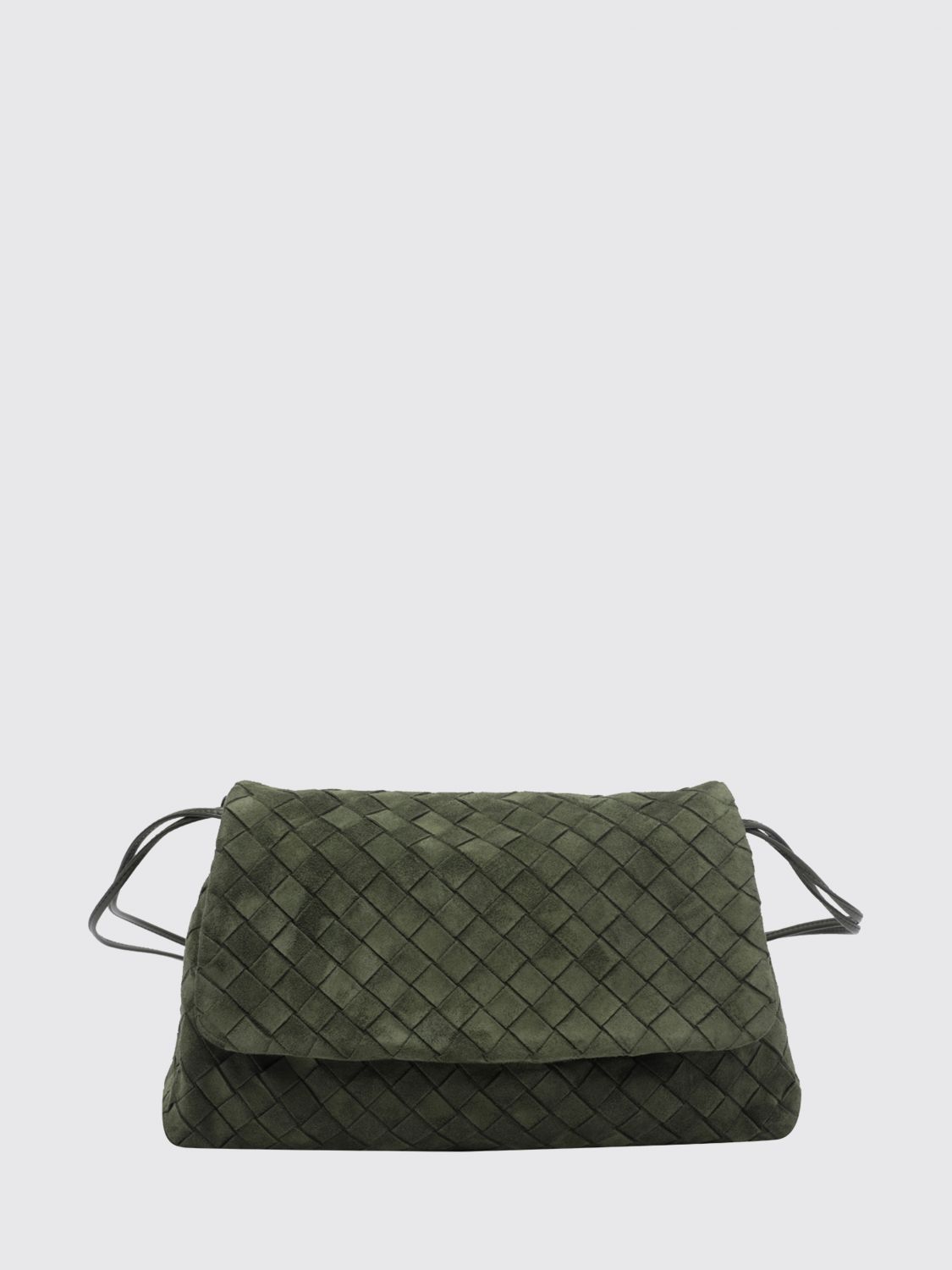 Bottega Veneta Women Giorno Woven Calfskin Shoulder Bag Bottega Veneta With Flap Closure BOTTEGA VENETA