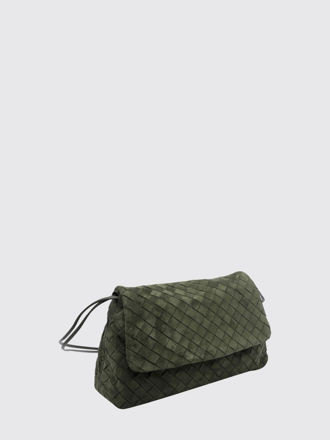 Bottega Veneta Women Giorno Woven Calfskin Shoulder Bag Bottega Veneta With Flap Closure BOTTEGA VENETA