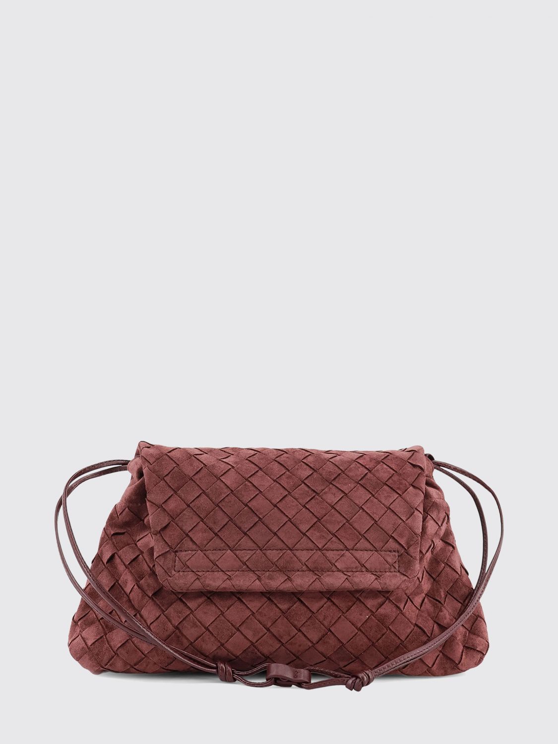 Bottega Veneta Women Giorno Woven Calfskin Shoulder Bag Bottega Veneta With Flap Closure BOTTEGA VENETA