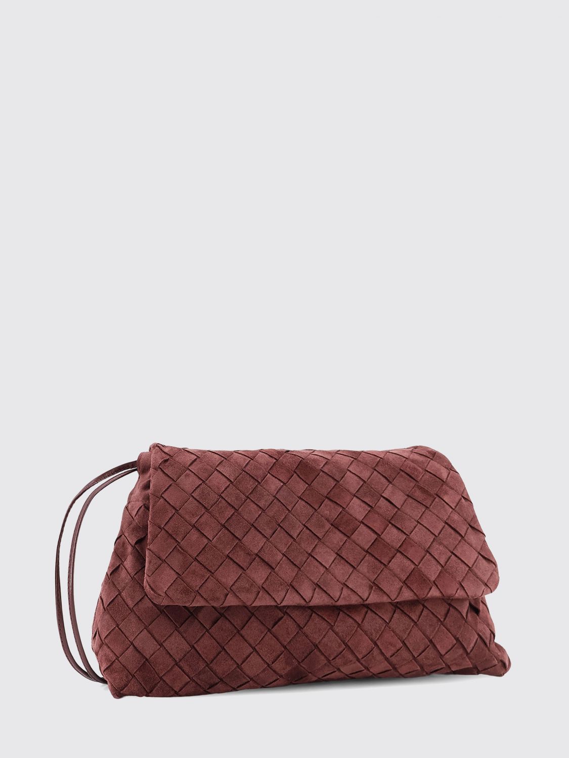 Bottega Veneta Women Giorno Woven Calfskin Shoulder Bag Bottega Veneta With Flap Closure BOTTEGA VENETA