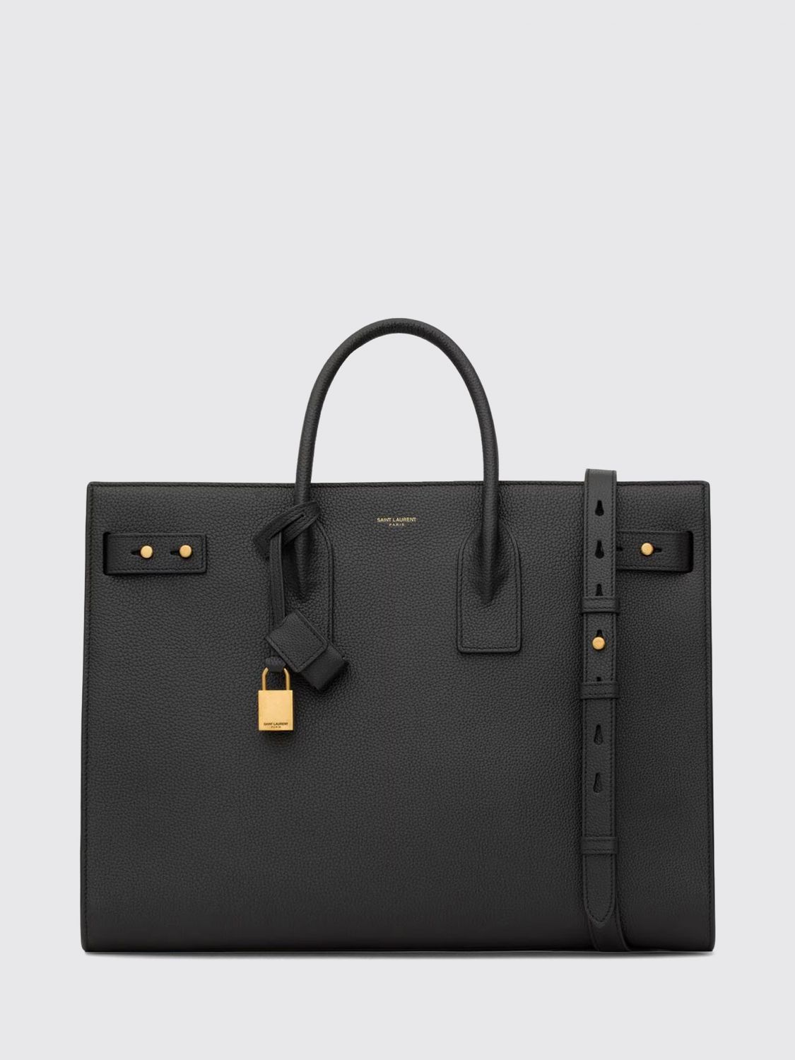 Saint Laurent Men Saint Laurent Sac De Jour Bag In Grained Calfskin Leather With Double Handle SAINT LAURENT