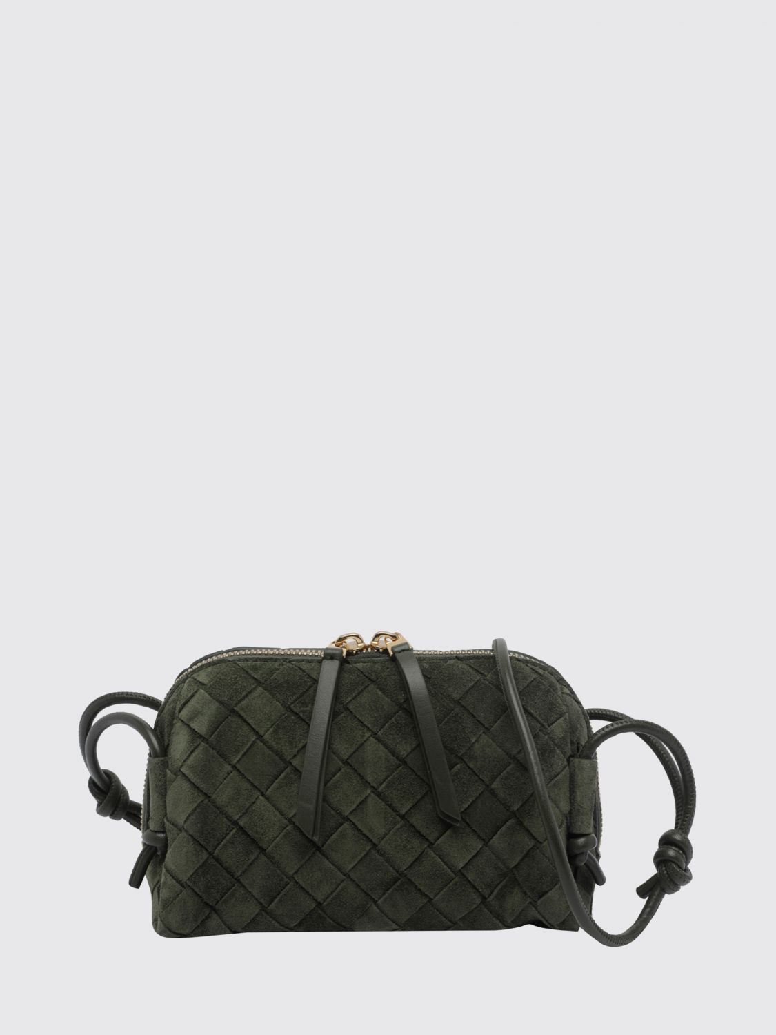 Bottega Veneta Women Concert Intrecciato Suede Leather Mini Bag Bottega Veneta BOTTEGA VENETA