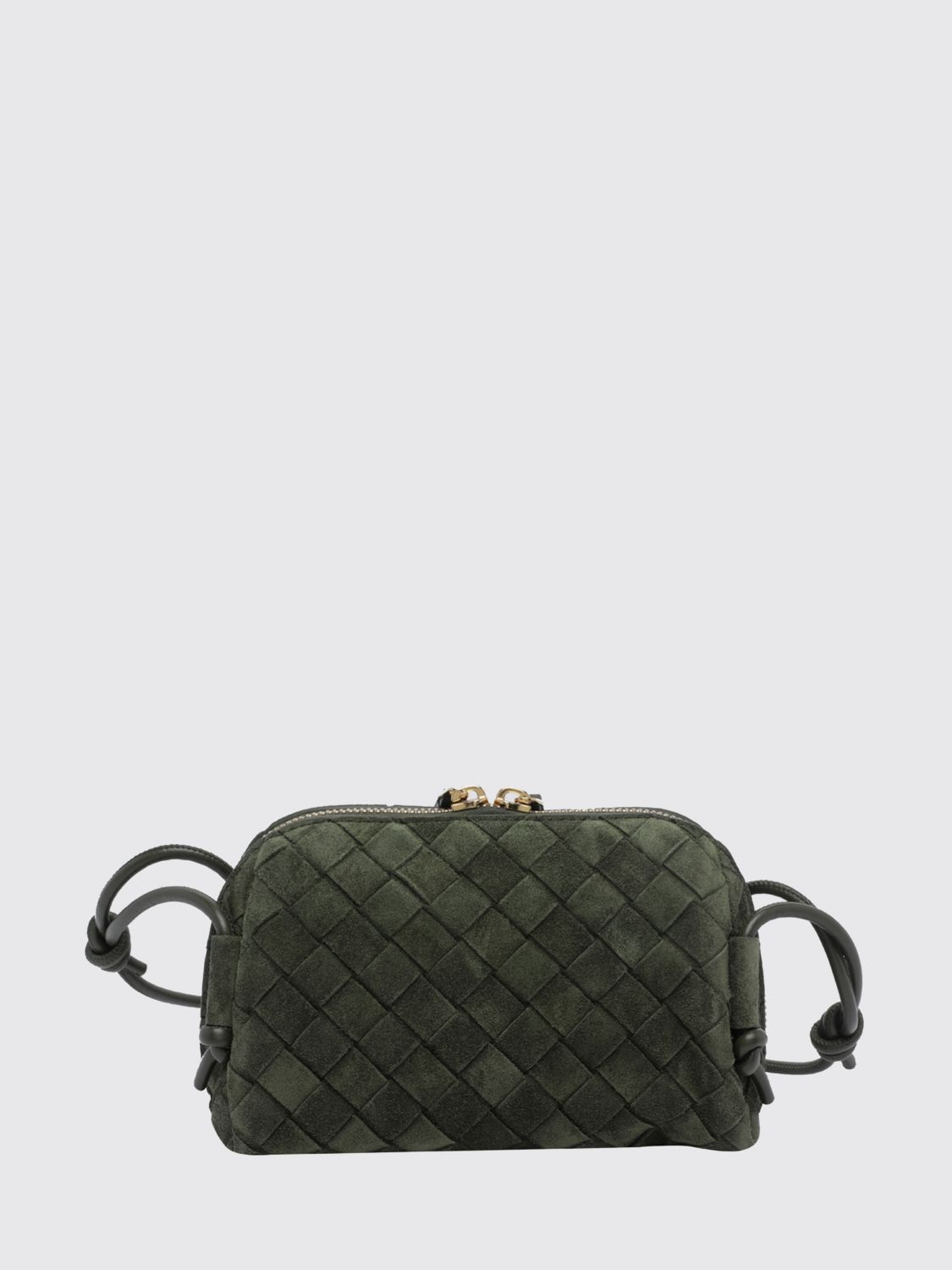 Bottega Veneta Women Concert Intrecciato Suede Leather Mini Bag Bottega Veneta BOTTEGA VENETA