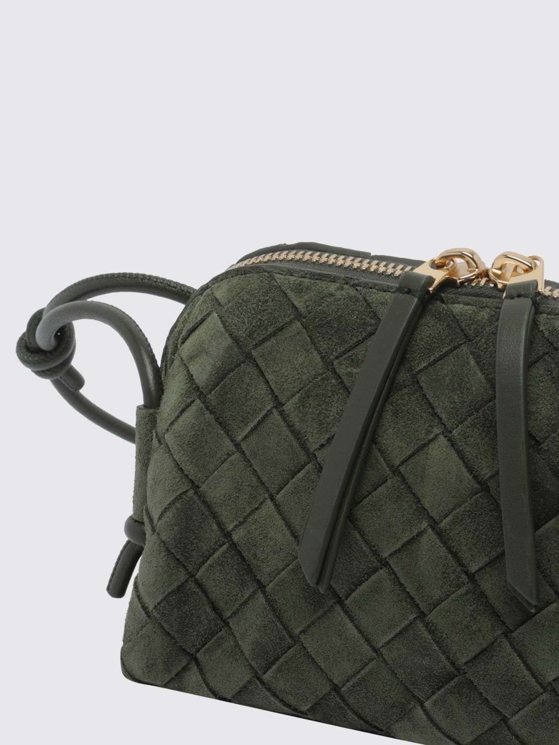 Bottega Veneta Women Concert Intrecciato Suede Leather Mini Bag Bottega Veneta BOTTEGA VENETA